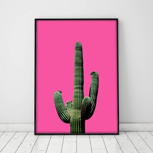 Kaktus-Fotografie, Kaktus-Plakat, skandinavischen Druck, Pflanze Druck, große Kaktus Druck, rosa Poster, druckbare Wandkunst, minimal Print