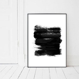 Abstract painted, Abstract wall art, Abstract painting, Black and white, Painting print, Abstract print, Watercolor print, Watercolor art
