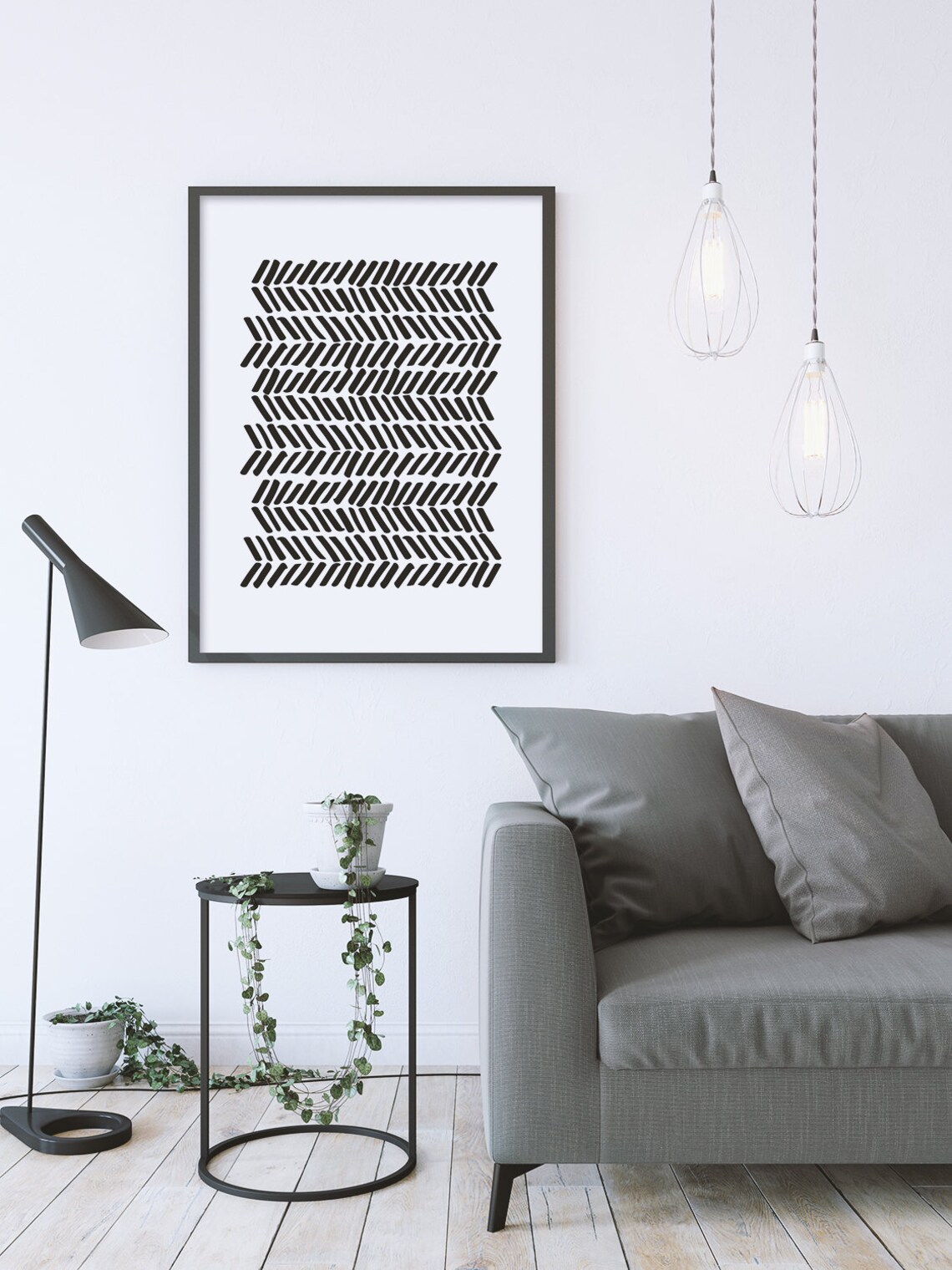 Abstract Drawing Wall Artline Drawing Print Modern Wall Art Etsy