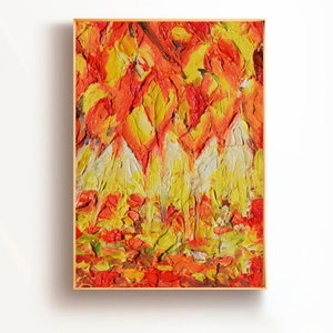 Landscape Painting Small Original Oil Painting, Trees Wall Art, Birthday Gift Tree Artwork Countryside Home Decor Farmhouse, Summer Painting