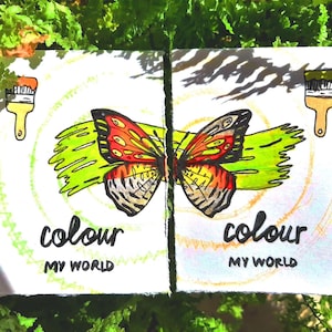 Schmetterlingsmalerei ACEO Originalkunst Schmetterlinge ACEO Karte, Schmetterling Bundle 2 Karten, Insekten Minimalerei Geburtstagsgeschenk Kunst für Sammler