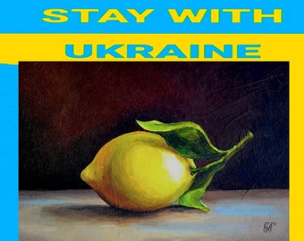 Moody Lemon Oil Painting Print: Rustic Kitchen Still Life (Digital Download)