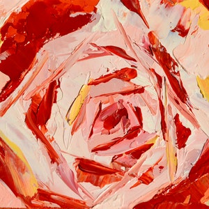 Red Rose Oil Wall Art Original Oil Painting