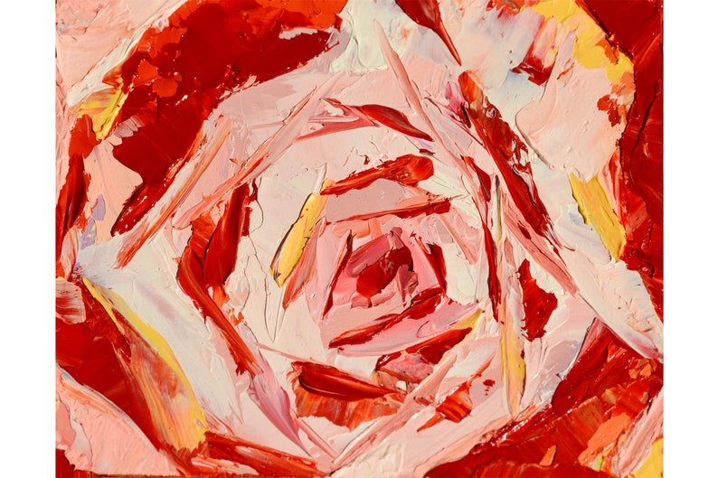 Red Rose Oil Wall Art Original Oil Painting