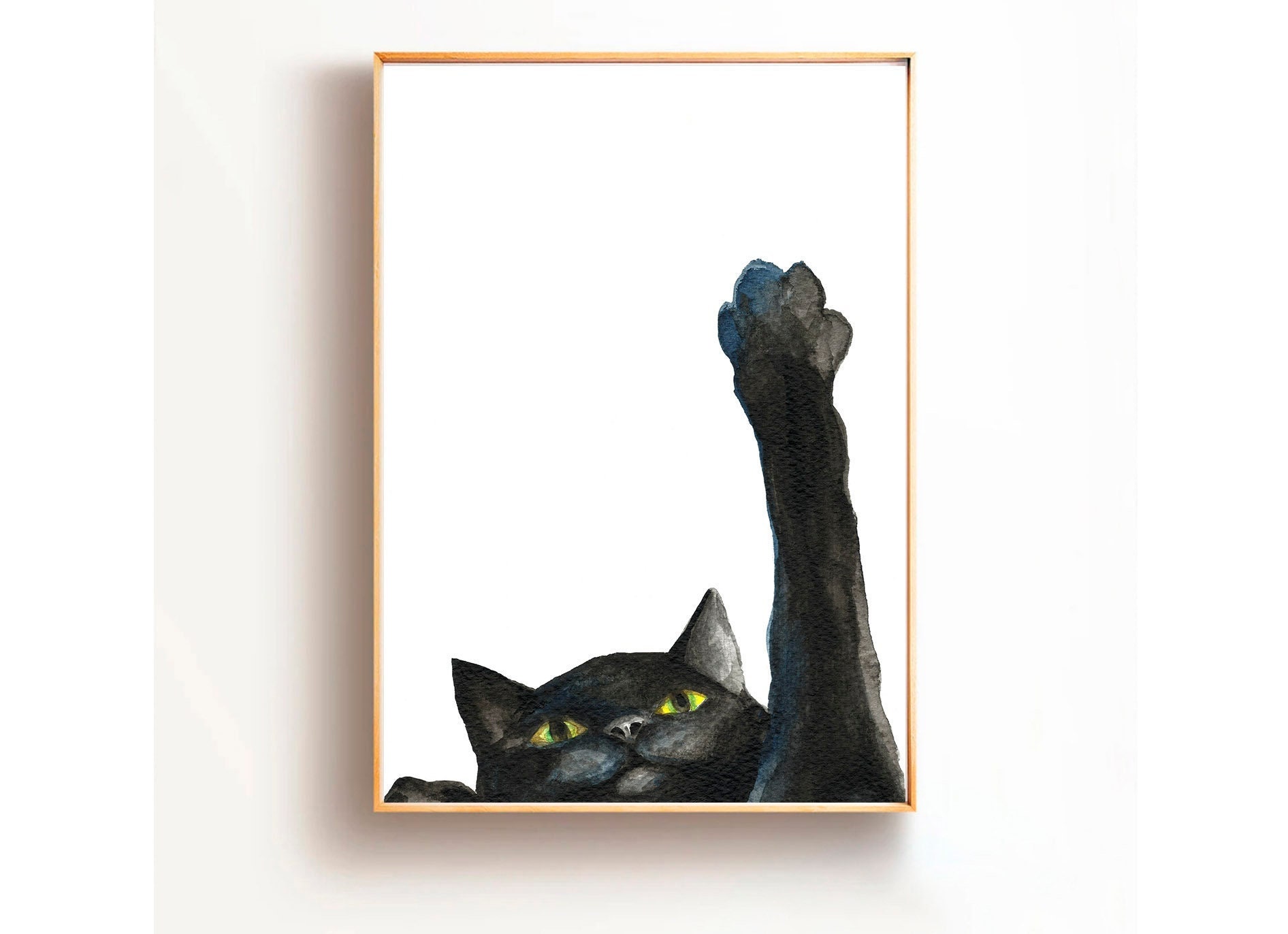 Black Cat Print Art Print Cute Kitten Wall Art Black Cats - Etsy Canada