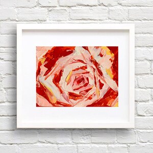 Impasto Roses Art Small Painting Birthday gift