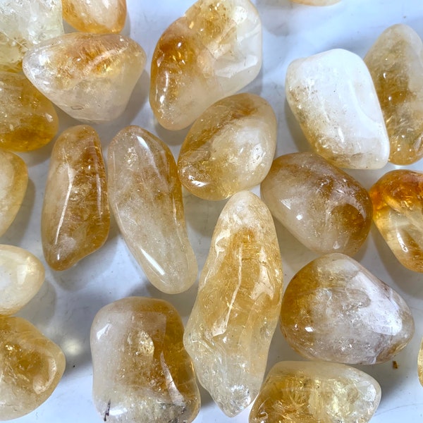 Citrine Tumble Stone (Heated) | Tumbled Crystal | Polished