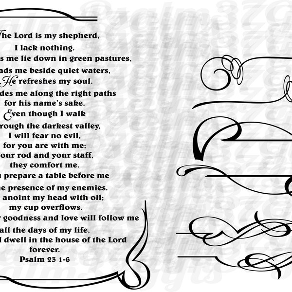 Psalm 23 Svg - Etsy