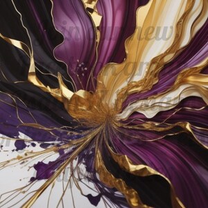 Marble alcohol ink look Stunning Purples gold white png pdf jpeg Sublimation tumbler wrap invites bulletin background High Resolution 600dpi