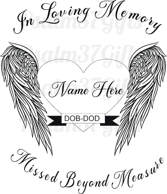 In Loving Memory of Missed Beyond Measure Memorial Heart With - Etsy