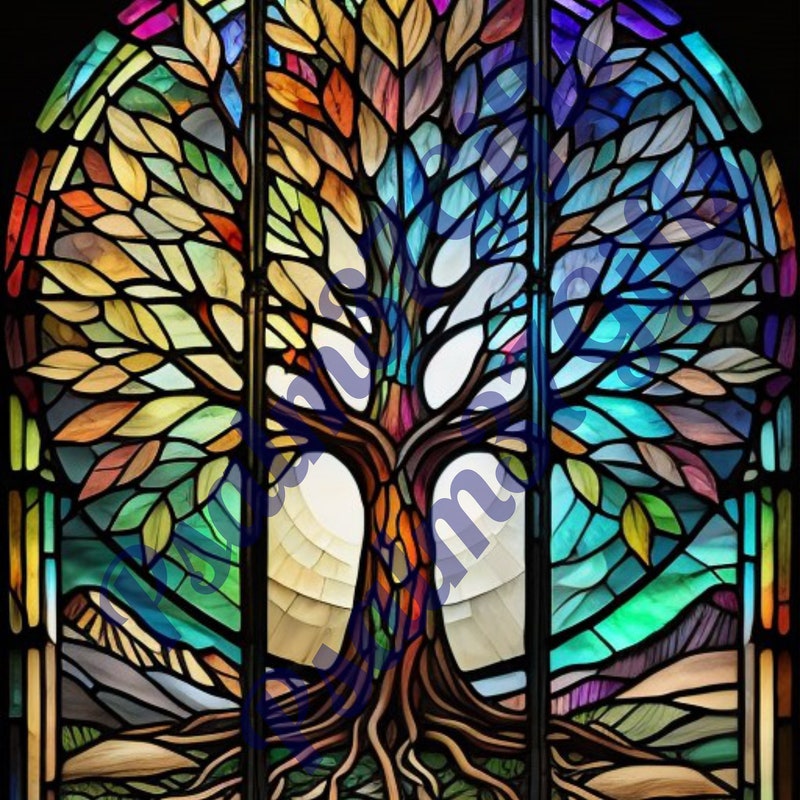 Tree of Life Stained Glass - Etsy
