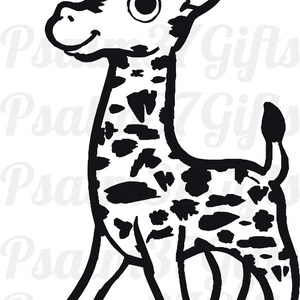 Bébé Girafe avec bébé Jungle Animal Fichier SVG pour machines de découpe de silhouette Cricut