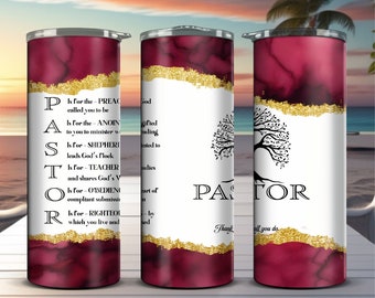 Pastor Appreciation Gift PNG pdf jpeg Sublimation tumbler wrap burgundy shirts bags cakes canvas slate High Resolution 600dpi Thank you gift