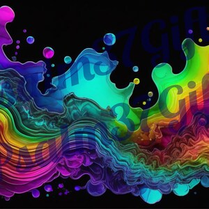 backgrounds Rainbow alcohol Ink Graphic 2 PNG 2 PDF Instant Download Sublimation tumbler wrap Printable Commercial Use High Resolution