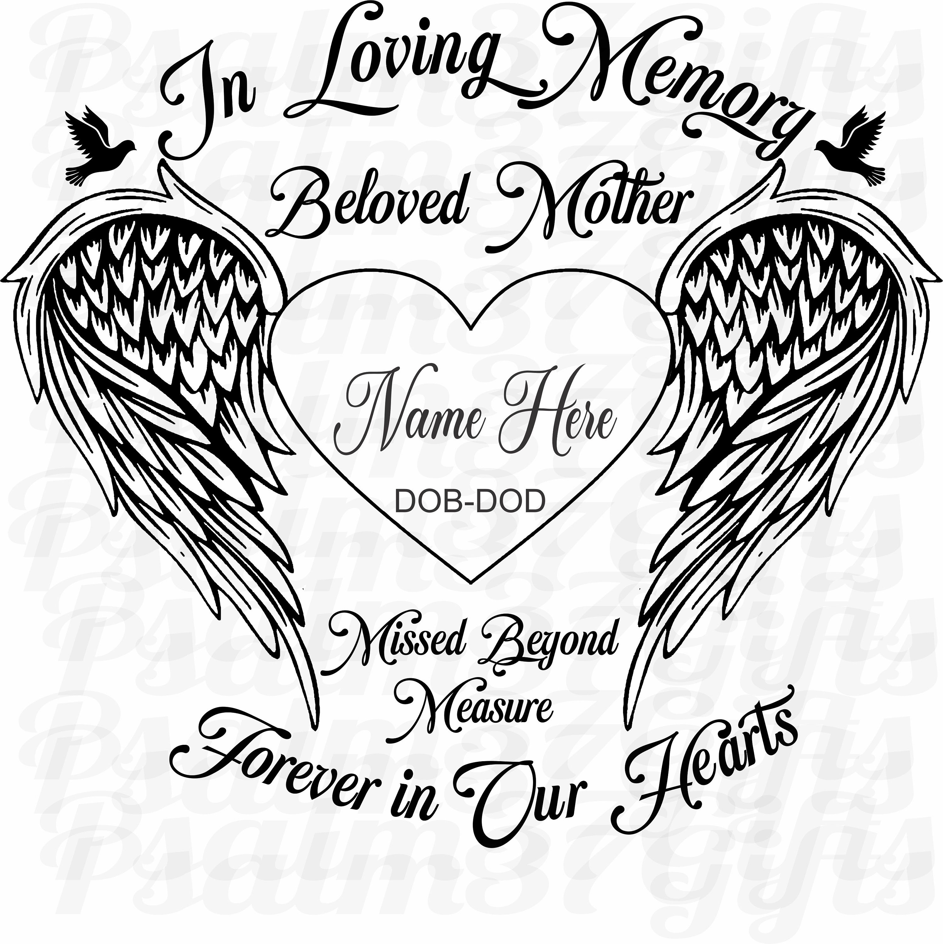 Beloved Mother in Loving Memory of Missed Beyond Measure