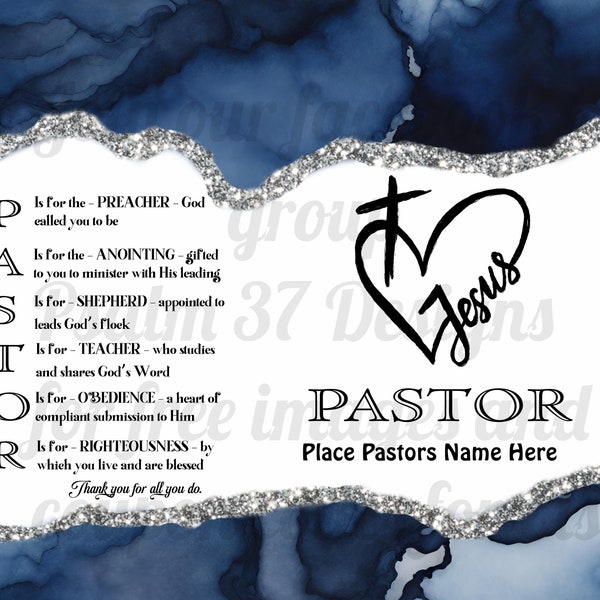 Pastor Appreciation Gift PNG pdf jpeg Navy Sublimation wrap tumbler bags totes towel shirts canvas slate Hi Resolution 600dpi Thank you gift