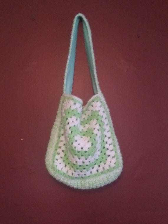 Vintage handmade granny square purse
