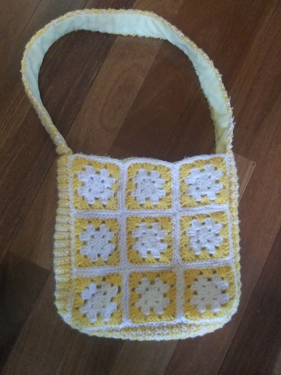 Vintage handmade granny square purse