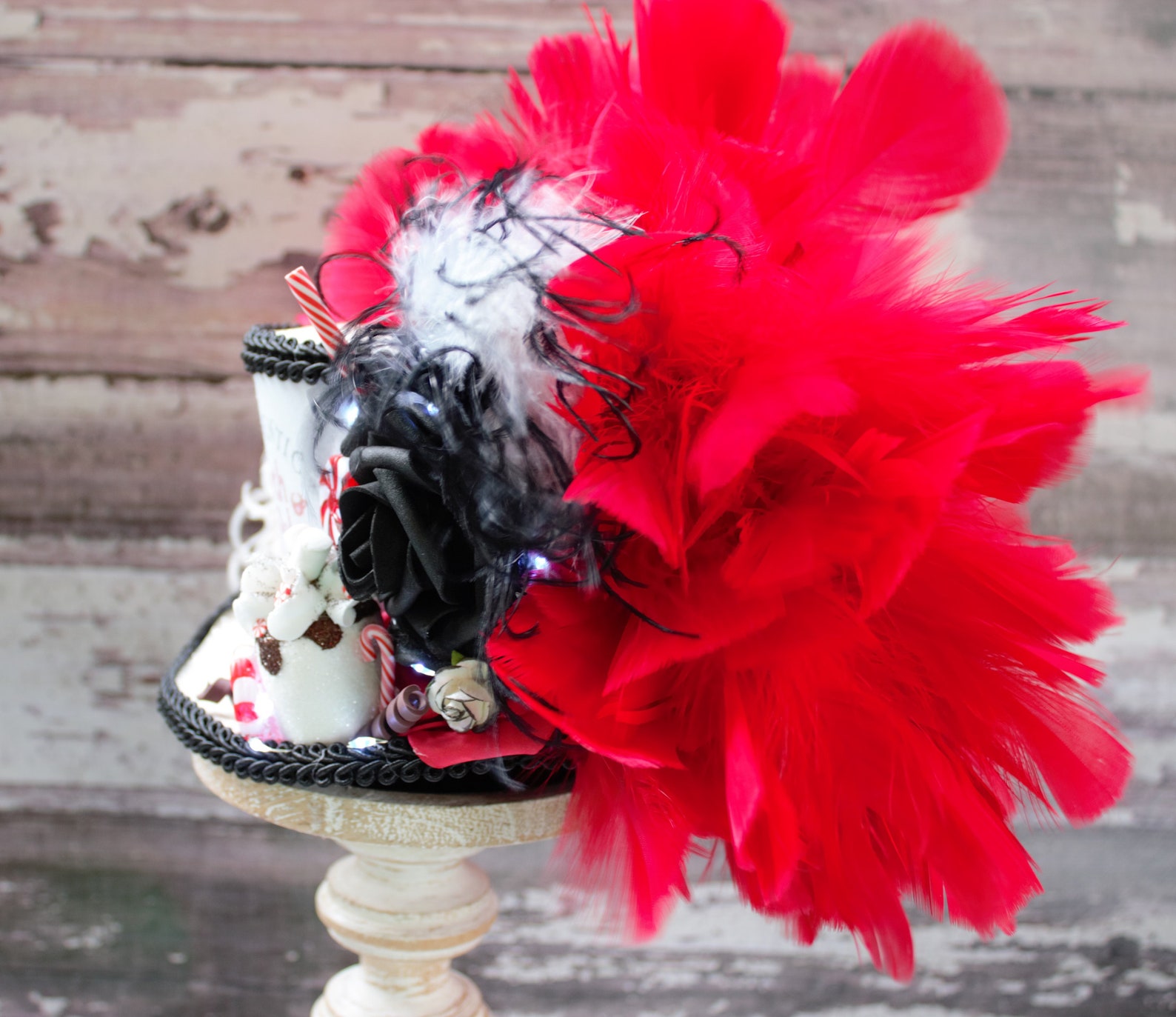 Mini Top Hat With Lights Christmas Holidays Cocoa Etsy