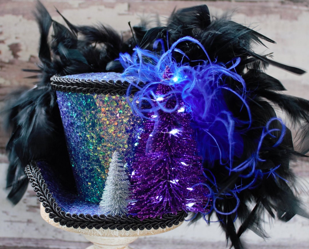 Mini Top Hat With Lights, Christmas, Holiday, Winter, Tree, Colorshift