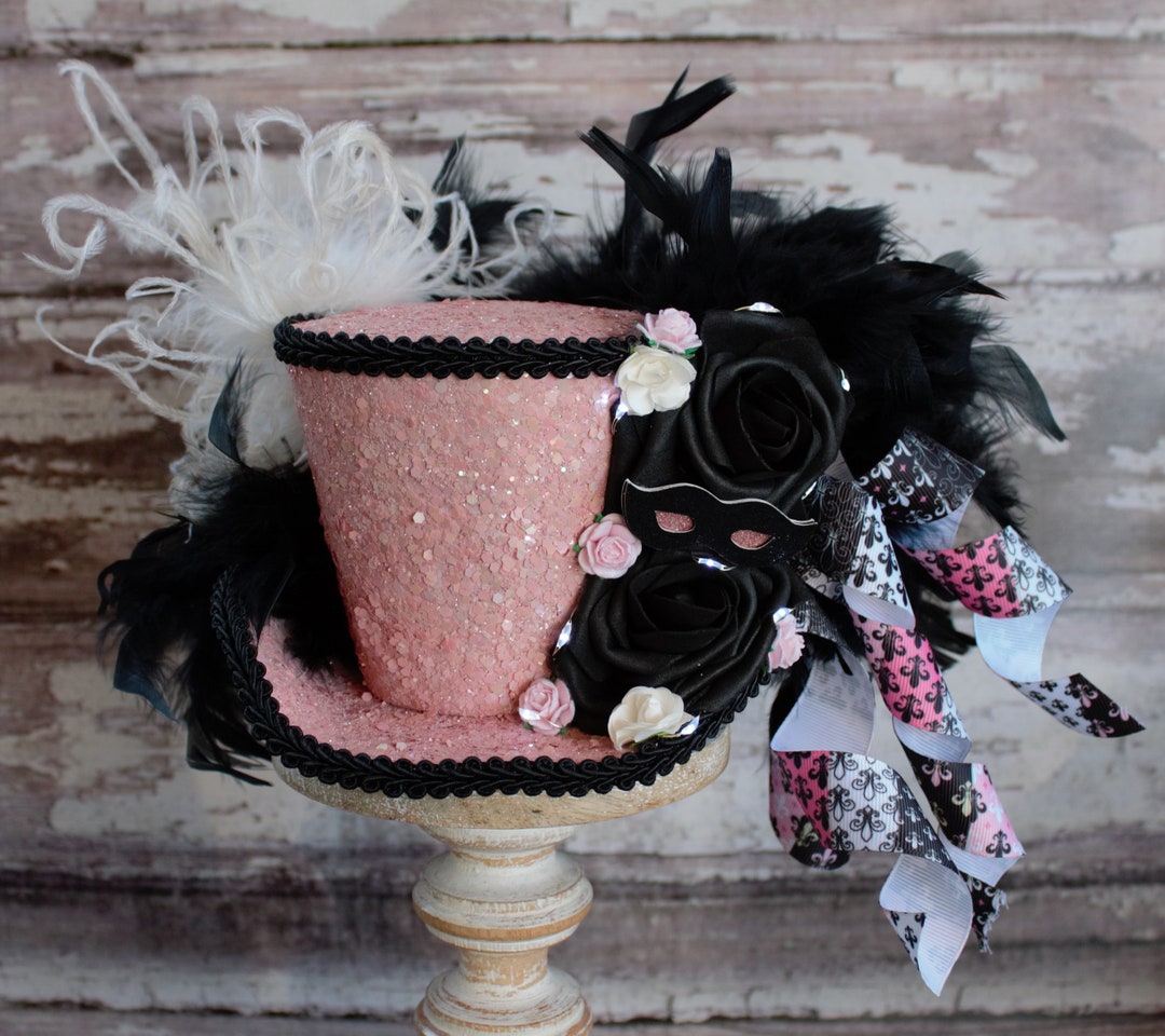 Mini Top Hat With Lights, Mardi Gras, Mad Hatter, Tea Party, 3tier Etsy