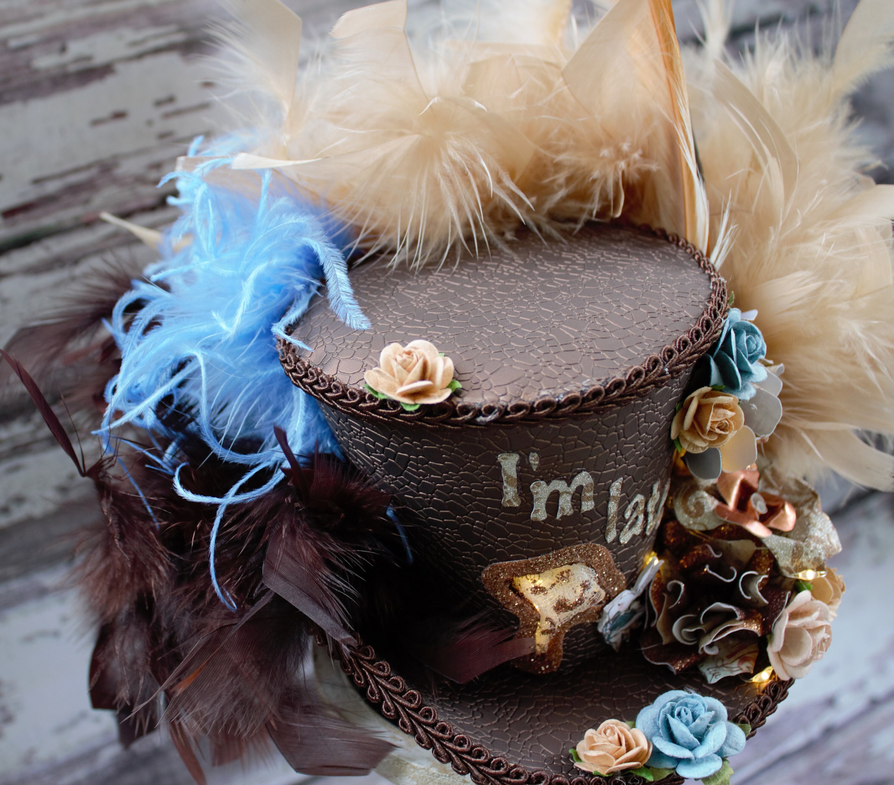 Mini Top Hat With Lights, Alice, White Rabbit, Tea Party, Mad Hatter