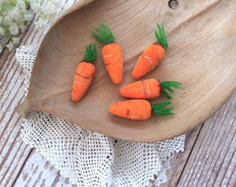 Easter Felt Carrot Photo Prop, Newborn food styling photography props Miniature Easter carrots toy,  1 Small fake orange carrot photo props
