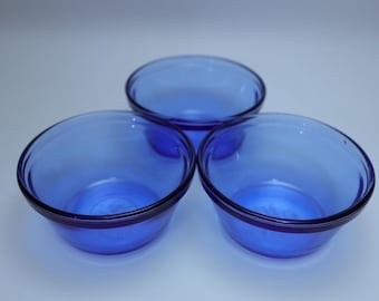 Vintage Anchor Hocking Cobalt Blue Baking Dishes: Majastic Frosted