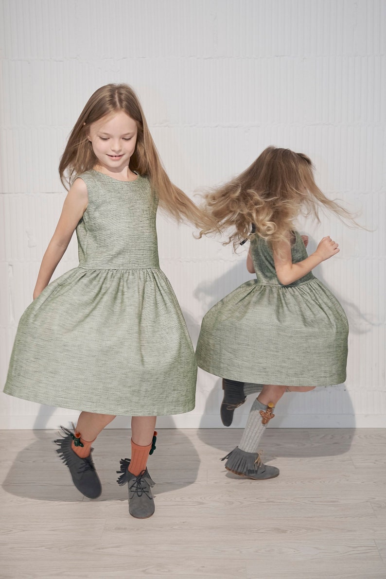 Green Dress Girls Dress Special Occasion Dress Elegant Dress Beautiful Dress