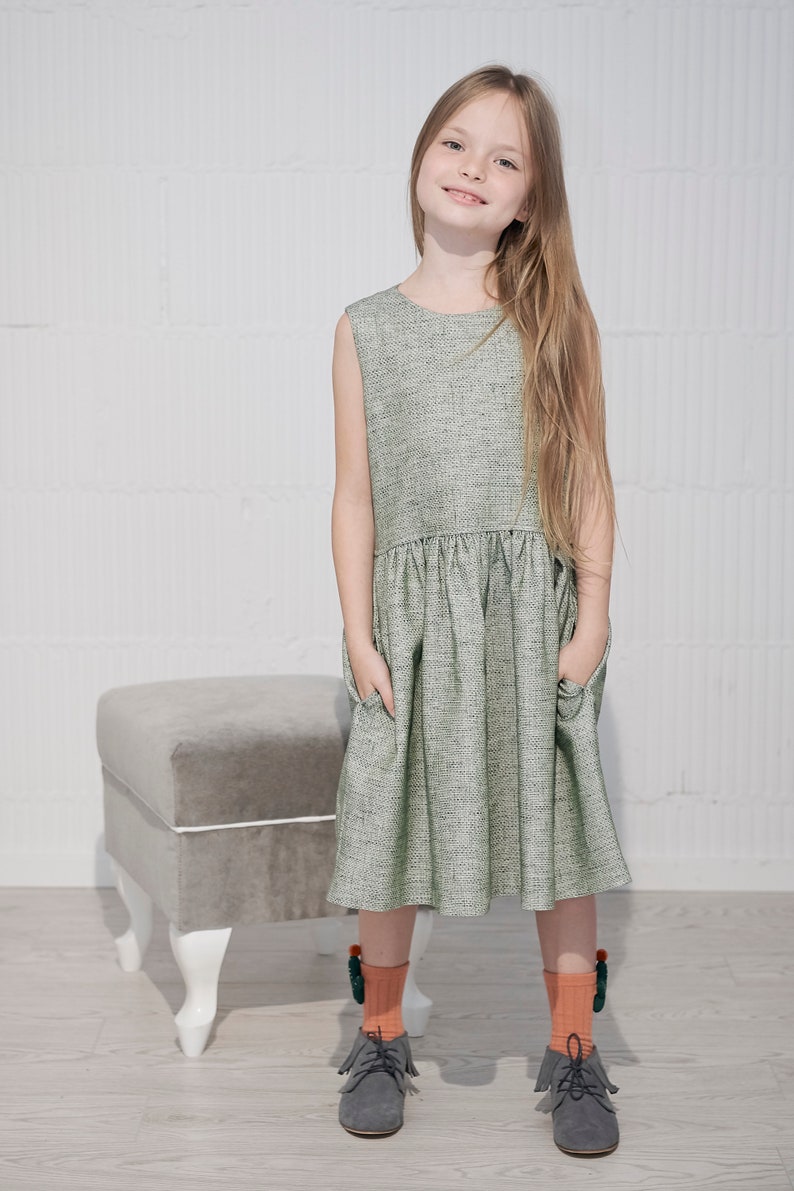 Green Dress Girls Dress Special Occasion Dress Elegant Dress Beautiful Dress