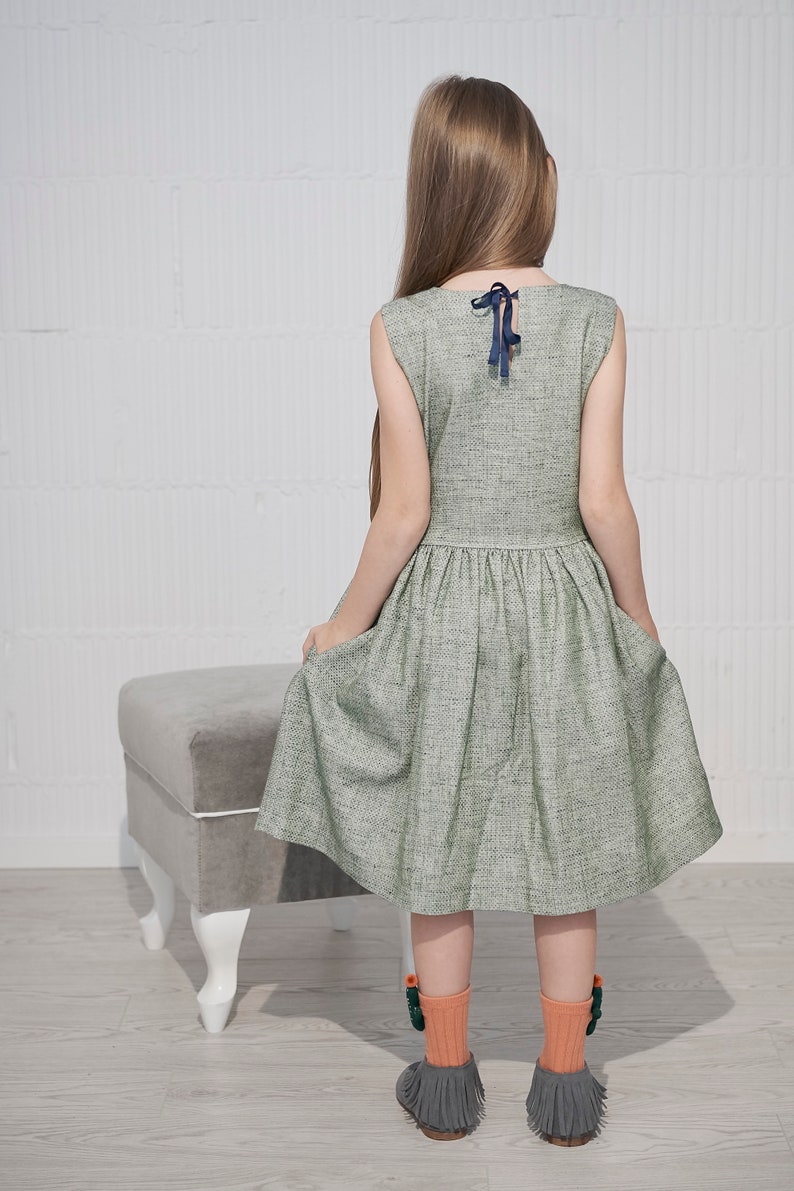 Green Dress Girls Dress Special Occasion Dress Elegant Dress Beautiful Dress