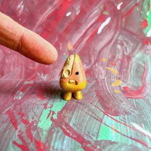 Hand-Carved Wooden Figurine | Candy Corn | Pop Culture Art