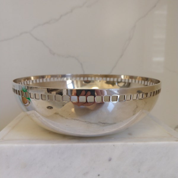Silver Plated Bowl Richard Meier for Swid Powell Made In Italy "SkyScraper"