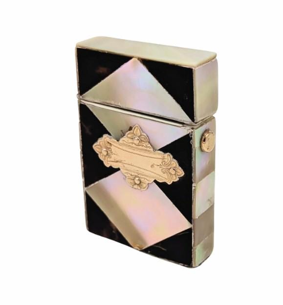 antique cigarette case with lighter 1940s ELGIN Gold-Plated Cigarette Case & Lighter. IOB