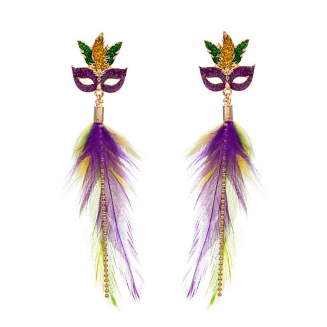 mardi gras mask earrings