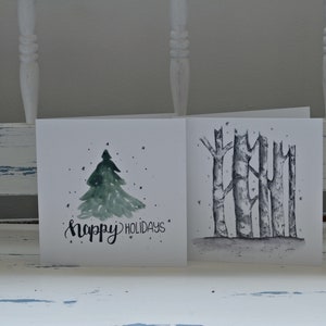 L’arbre d’hiver chic paquet - vacances - carte de souhaits