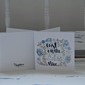 CastThy Burden on the LORD - Bible Verse Card - Carte de voeux vierge
