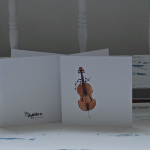Carte de vœux pour violoncelle musical