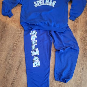 Royalty Blue Spelman or Future Spelman Woman Sweatshirt Only or Set with Pants