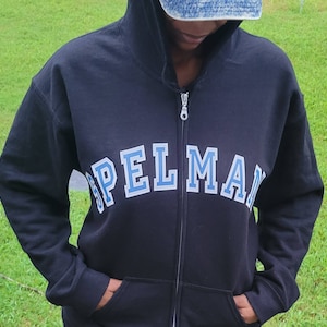 Black or Navy Spelman Undaunted Zippered Hoodie Jacket