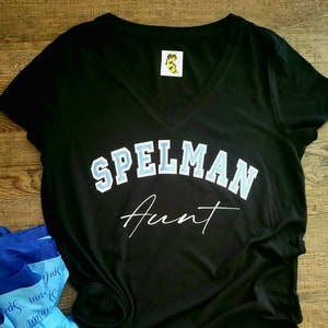 Spelman Aunt, Mom, Dad, Sister, Brother, Woman, Uncle, Grandmother(or other title of your choice) Shirt with Custom Name option