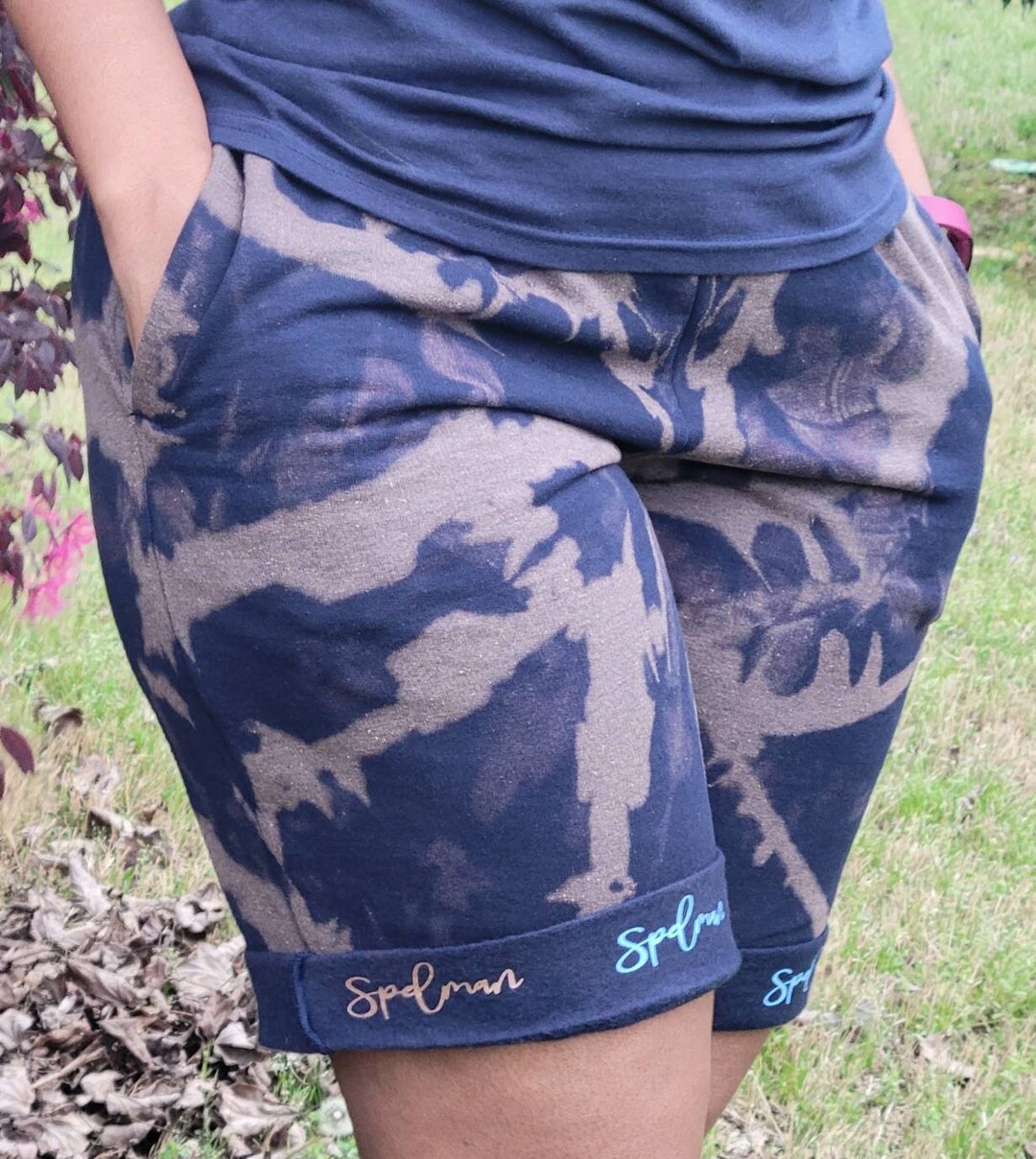 Navy Tie Dye Shorts With or Without Customization - Etsy