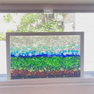 Dreamcatcher Stand Up Sea and Beach Glass Display Window