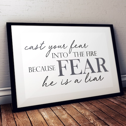 Fear is a Liar Lyric Art SVG/JPEG/PDF - Etsy