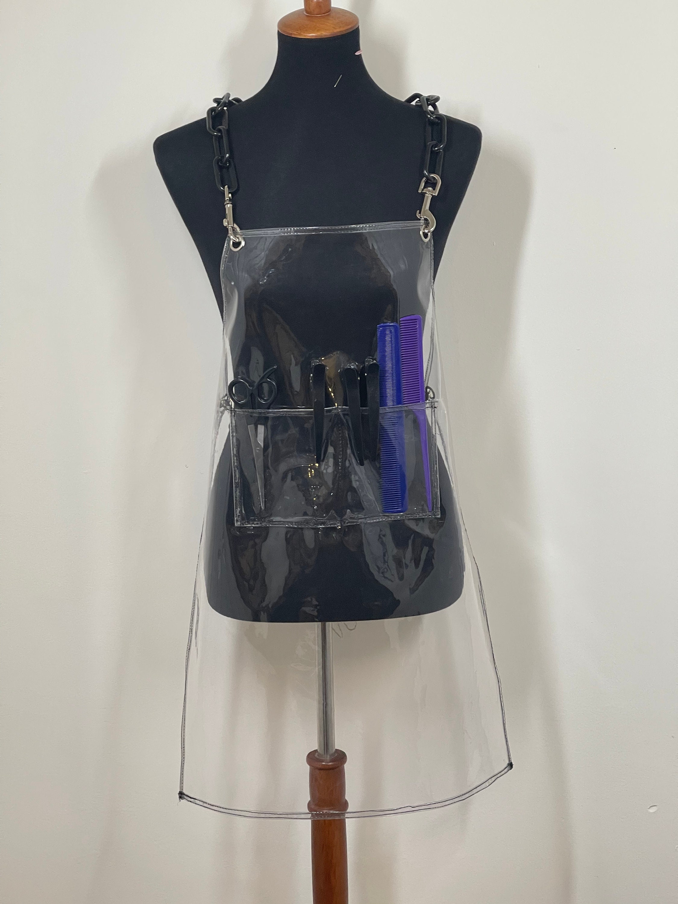 Clear Vinyl Apron with Pockets Etsy