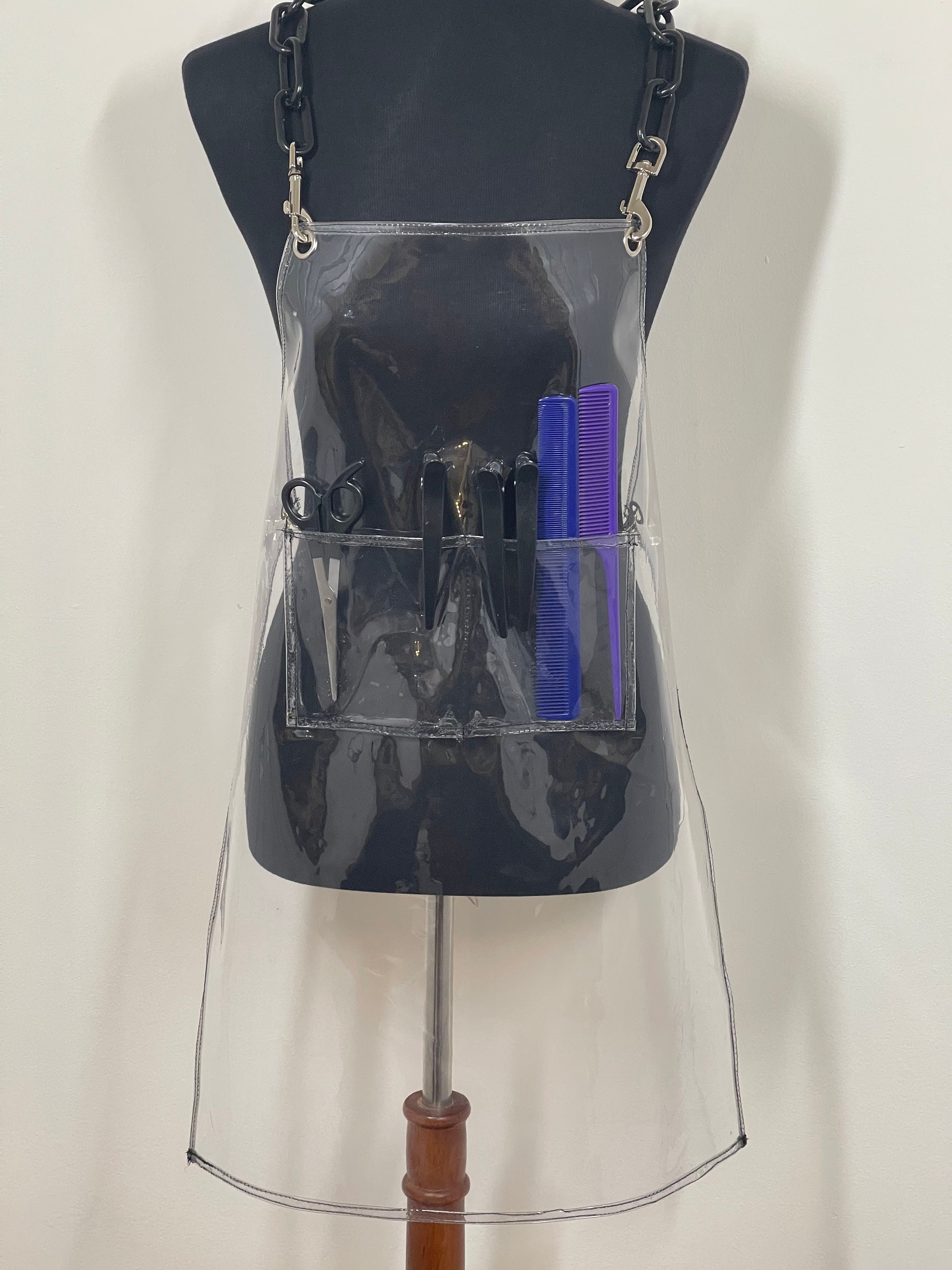 Clear Vinyl Apron with Pockets Etsy