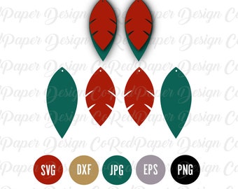 Download Feather earrings svg | Etsy