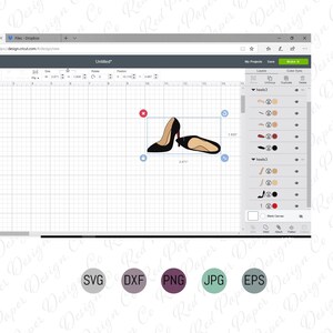 Tacones altos SVG, Archivo recortado, Stiletto Clipart, SVG, DXF, Jpg, Png, Tacones altos, Belleza Glamour Svg, Zapatos de mujer, Uso comercial Girley