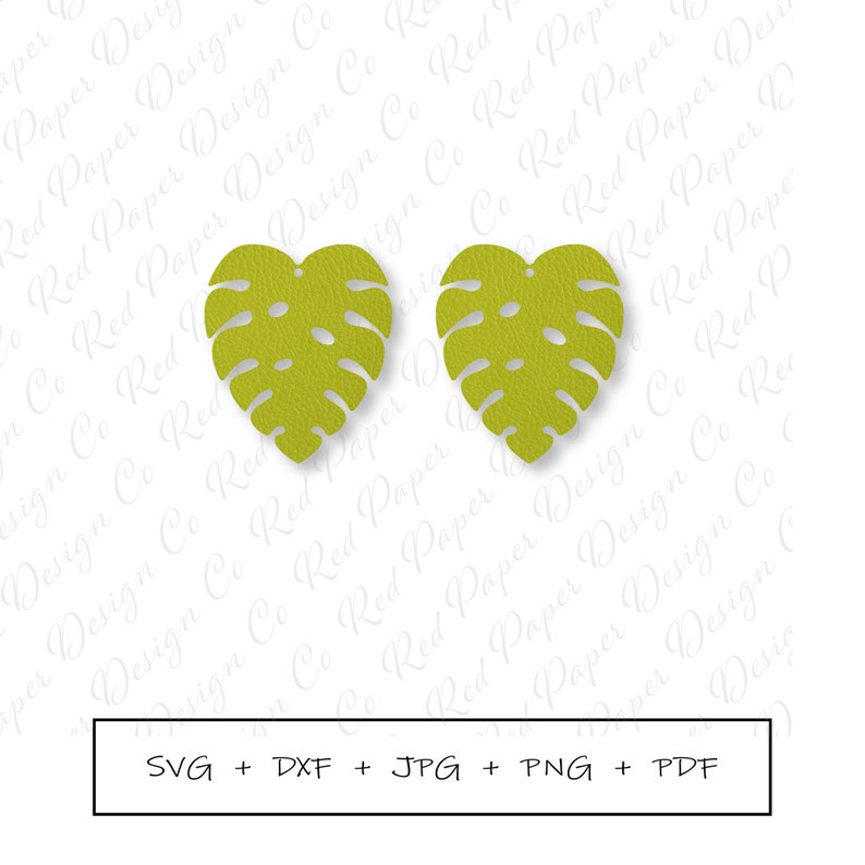 Download Monstera Leaves Earrings SVG Design Leather Earrings ...