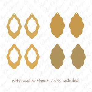 Leather Earring SVG Design, Ornate Earrings Bundle, Geometric Earring ...